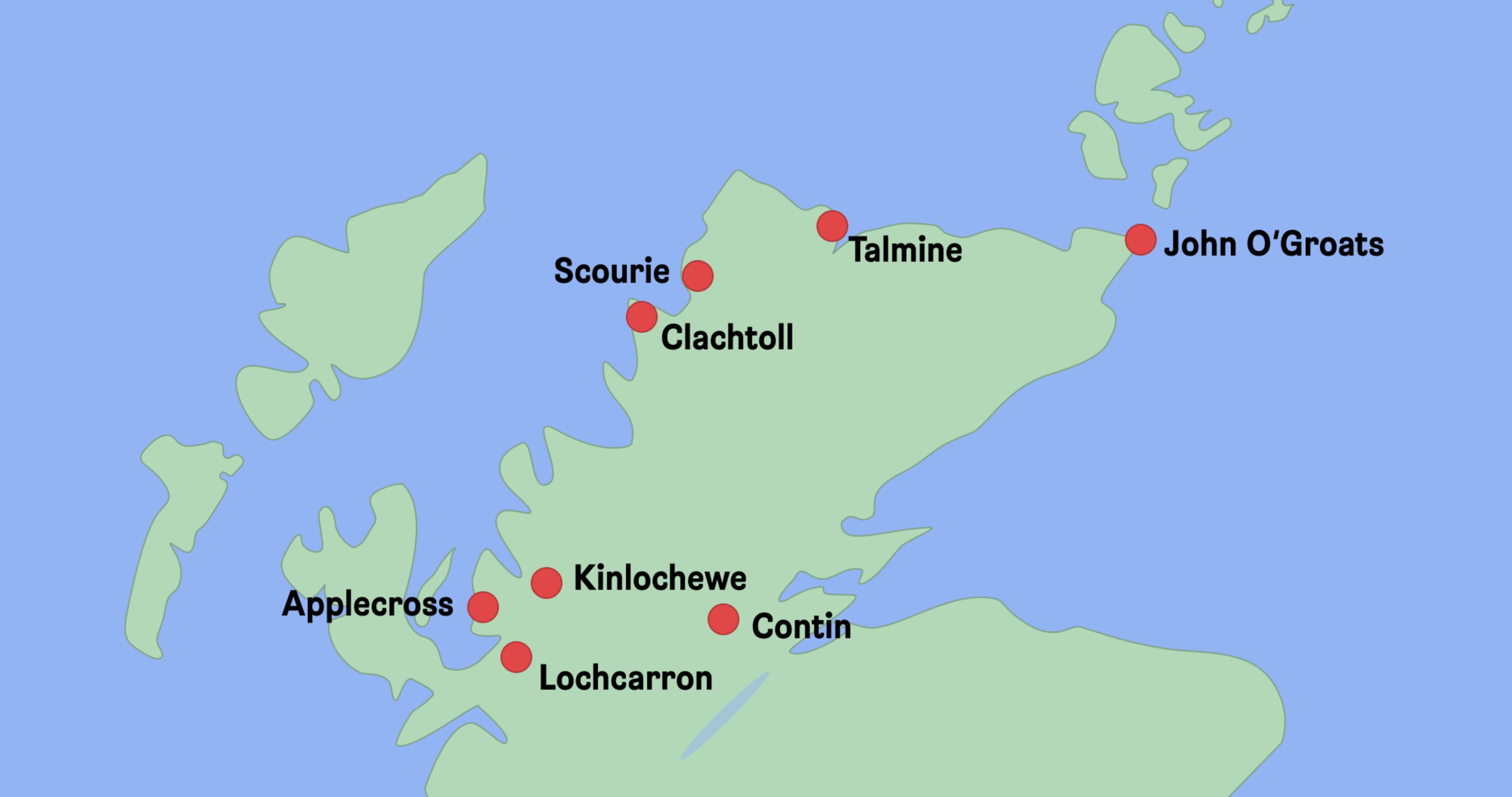 Reviewed campsites along the North Coast 500