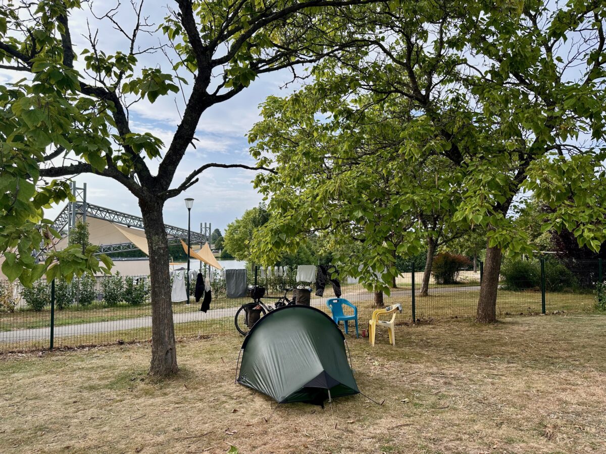 My Terra Nova Laser Compact 1 at the great campsite in Bourbon-Lancy