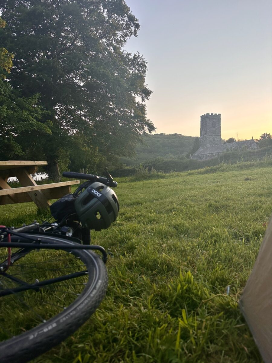 St Winnow Campsite - view on church