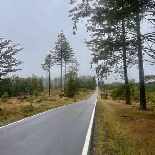 Rain kicking in on the Sauerland route