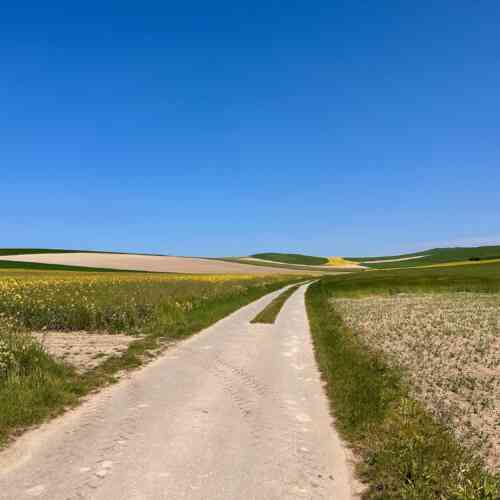 Eurovelo 4 - Surreal hills on the way to Calais
