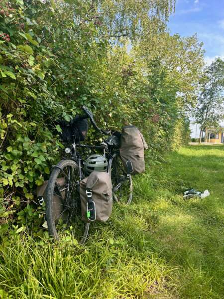 Eurovelo 5 - fully loaded Surly Disc Trucker in Mittersheim