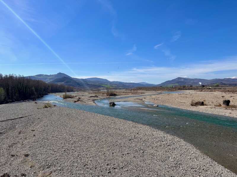 EuroVelo 5 - view on Taro in Fornovo