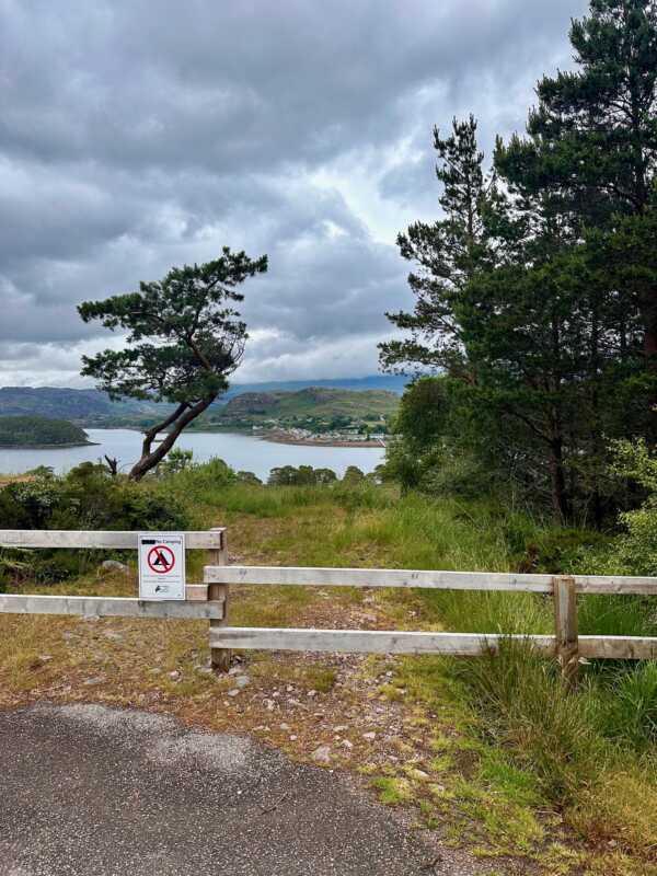 North Coast 500 - no camping sign along the road